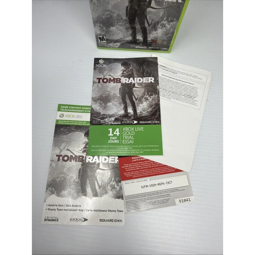 Tomb Raider (Microsoft Xbox 360, 2013) Complete With Manual‎ Free Shipping